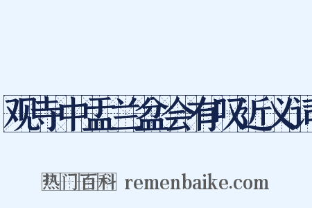 观寺中盂兰盆会有叹近义词是什么意思的图片